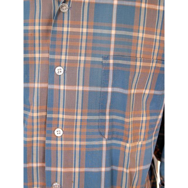 Vintage Mens Shadow Plaid Shirt 100% Cotton Pennleigh 1950s Med Men's Vintage,On Sale The Best Vintage Clothing