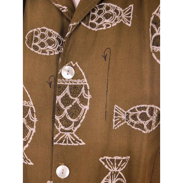 Vintage Mens Ricky Style Shirt 1950s Fish Print Med Men's Vintage,New Arrivals The Best Vintage Clothing