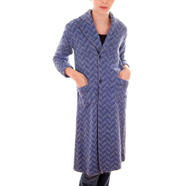 Vintage Boys Beacon Style Blanket Robe Blue 1920s Small - The Best Vintage Clothing
 - 1