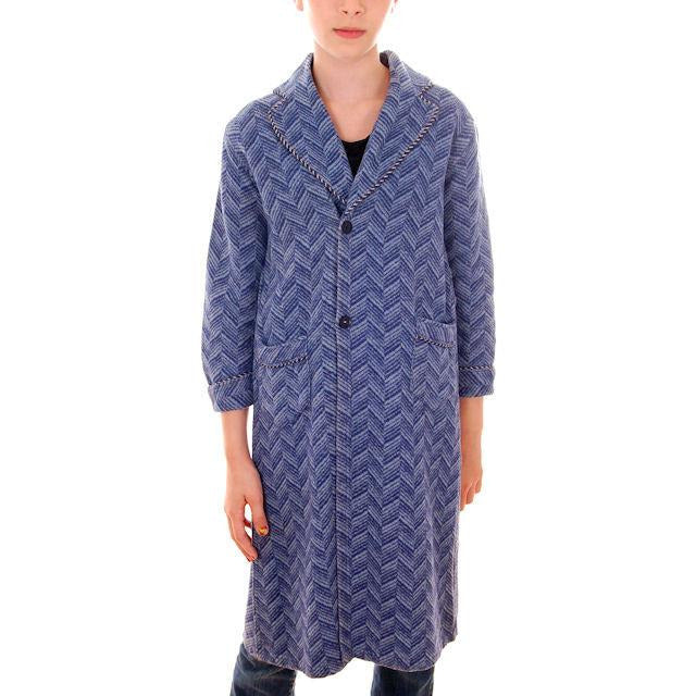 Vintage Boys Beacon Style Blanket Robe Blue 1920s Small Children's,Women's vendor-unknown