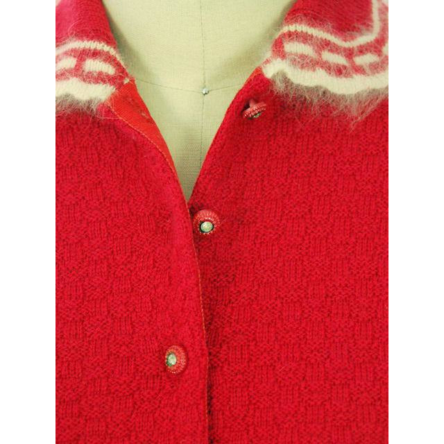 Vintage Sweater Suit Lipstick Red Womens 2PC 1950s 36-28-38 Women's,New Arrivals The Best Vintage Clothing