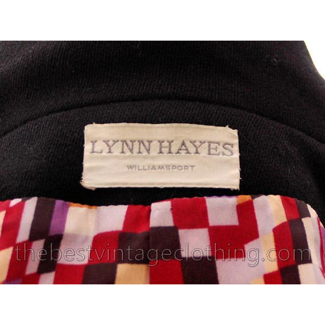1970s Vintage Suit Womens Lynn Hayes Black Wool Cool Mod Lining Double Breasted S Women's The Best Vintage Clothing