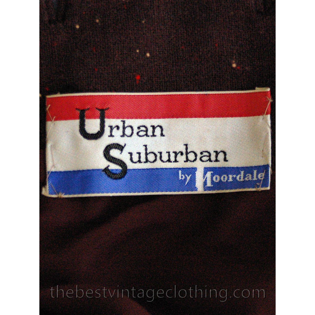 VTG Brown Wool Flecked Suit Womens 1950s Urban Suburban Sweet Fit 36-24-44 S suit The Best Vintage Clothing