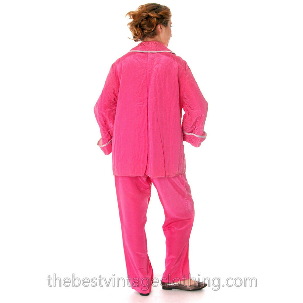 Vintage I Love Lucy Pajamas Womens Fuchsia Lyn Delle 1950s 46-28-40 US Size 6 Lyn Delle The Best Vintage Clothing