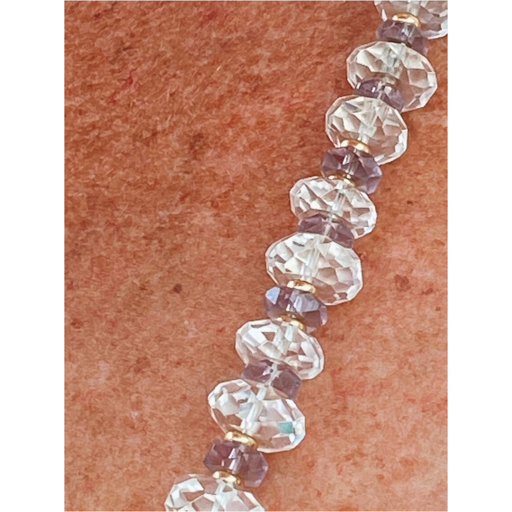 Vintage Estate Jewelry Necklace Rock Crystal Amethyst Beads 14K Jewelry The Best Vintage Clothing