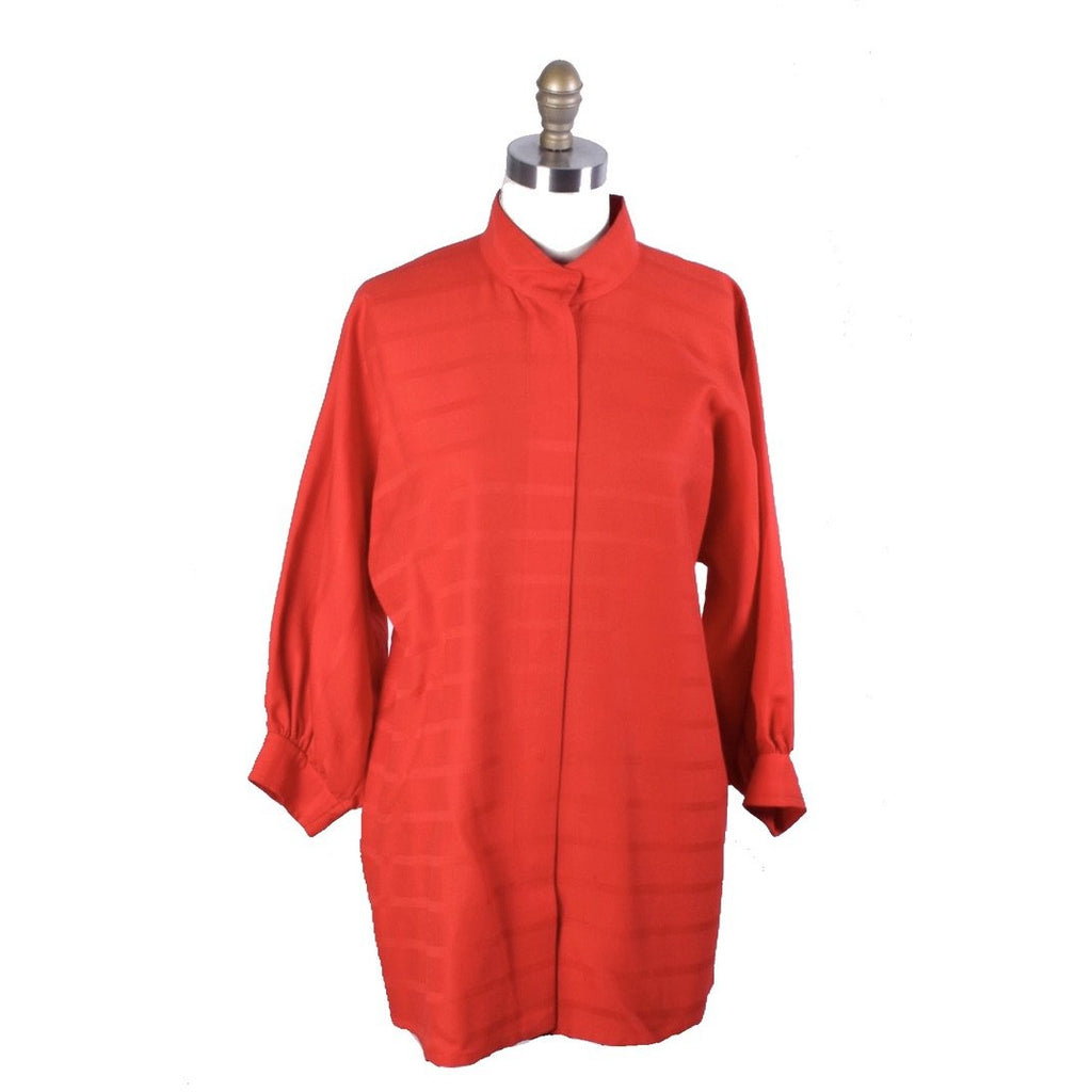 Vintage Vuokko Nurmesniemi Finland Orange Wool Tunic 1970s Womens S/M marimekko The Best Vintage Clothing