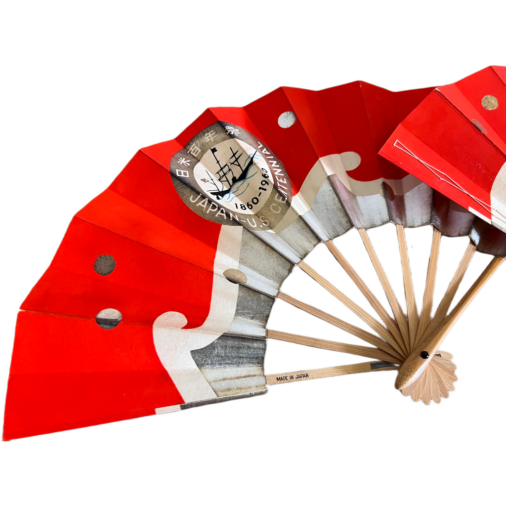Vintage Japan-Us Centennial Folding Fans Provenance Cart2cart The Best Vintage Clothing