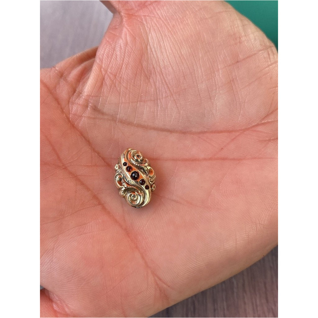 Antique Gold & Ruby Watch Chain Slide Victorian Cart2cart The Best Vintage Clothing