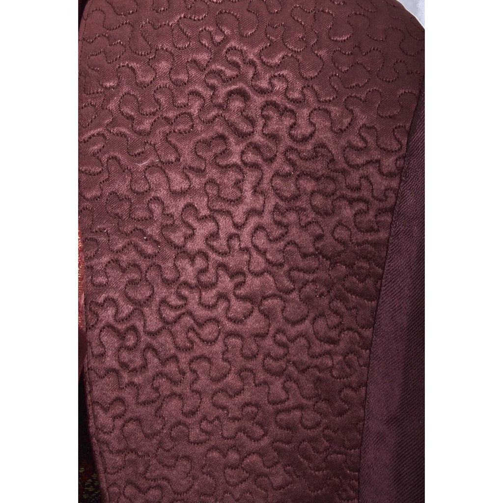 Vintage Mens Rayon Damask Robe Asian 1940s L XL Maroon Gold WW2 Men's Vintage,New Arrivals The Best Vintage Clothing