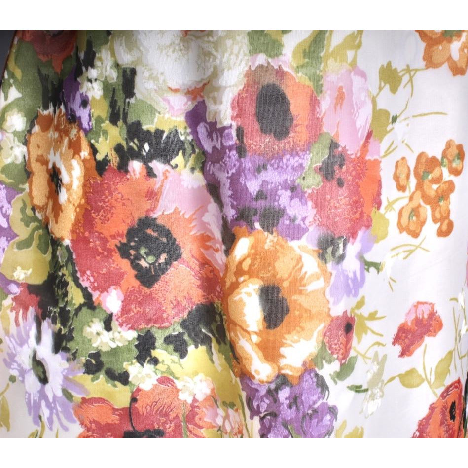 VTG FLoral 1970s Maxi Cottagecore Dress Gown Poppies Sz S/M Romantic 1930s look New Arrivals The Best Vintage Clothing