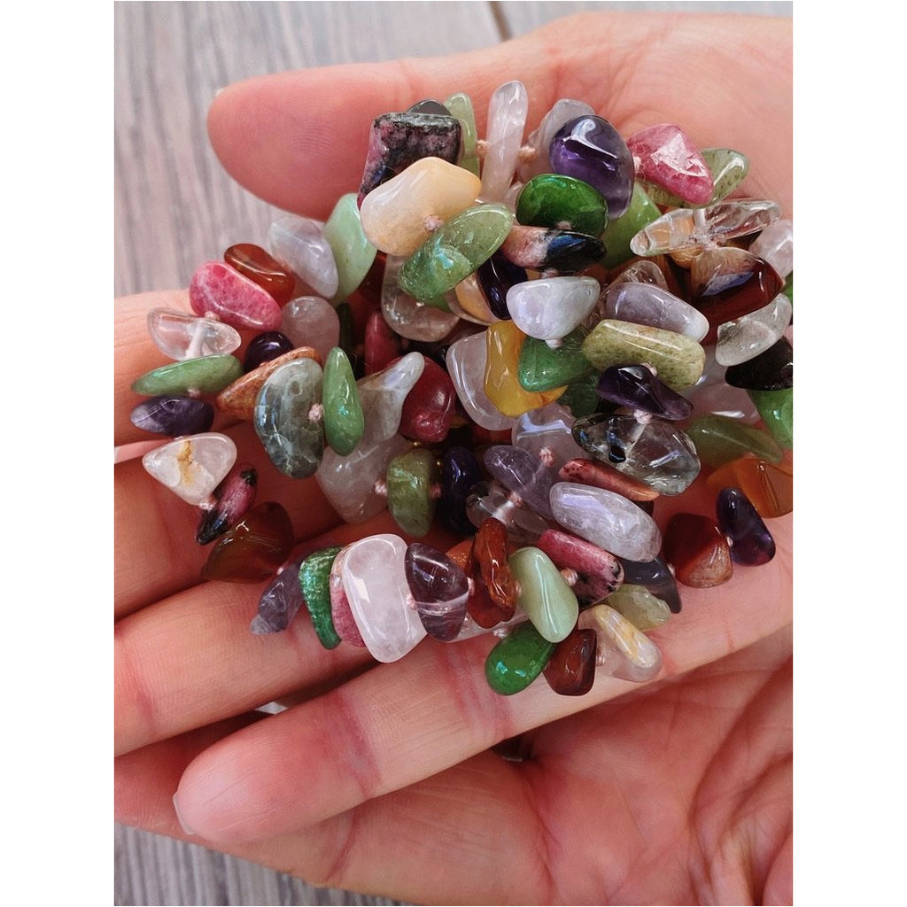 Vintage Gemstone Necklace Les Bernard 30" Long Jewelry Les Bernard