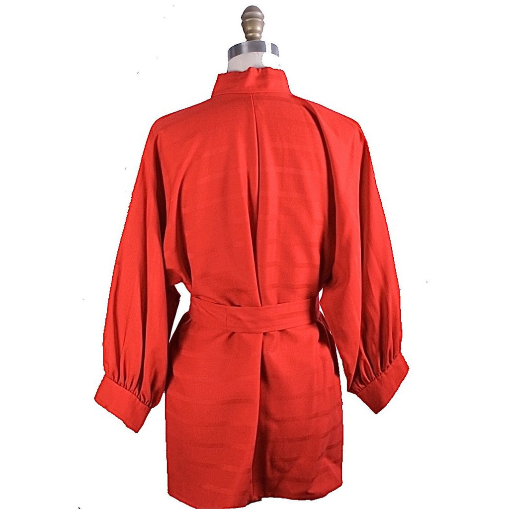 Vintage Vuokko Nurmesniemi Finland Orange Wool Tunic 1970s Womens S/M marimekko The Best Vintage Clothing