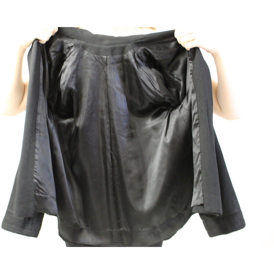 Little Black Wool Vintage Swing Jacket Coat 1940s 1950s S/M Short coat The Best Vintage Clothing