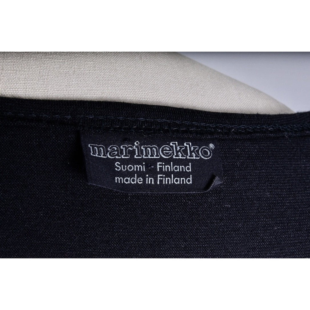 RARE VTG 1980s Marimekko Cotton Knit Clown Dress O/S Black Graphic Art Print marimekko The Best Vintage Clothing