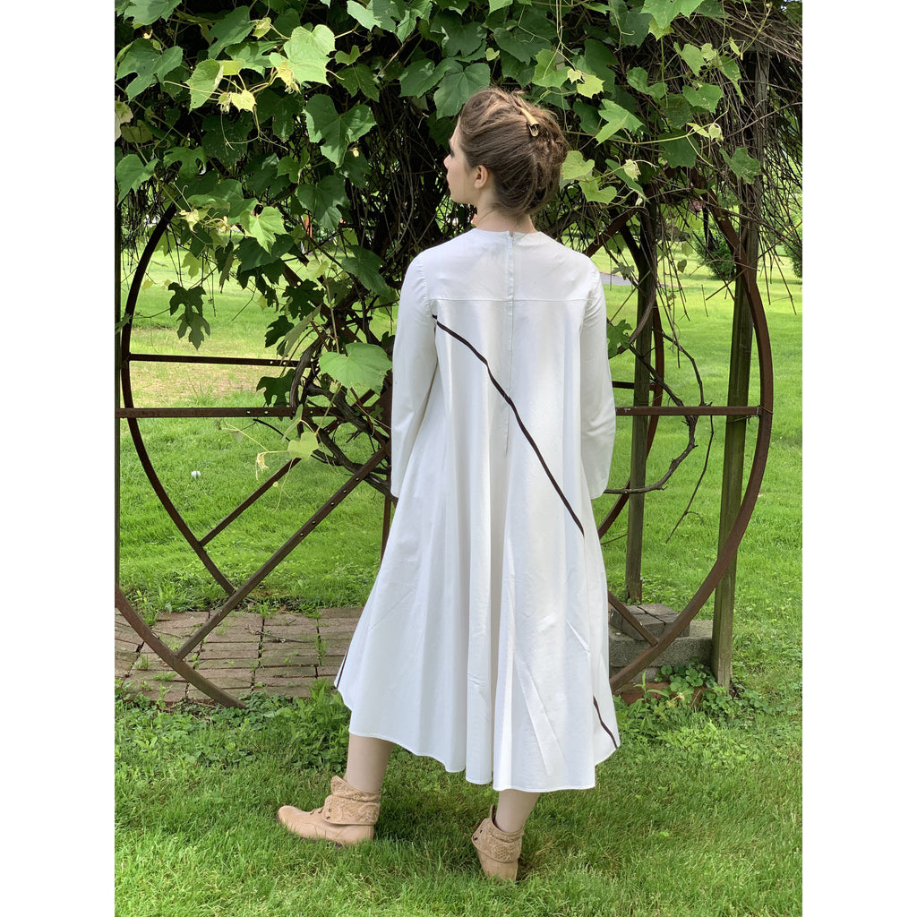 Vintage Vuokko Tent Dress White w/ Black Single Line Sz 38 S/M 1970s marimekko The Best Vintage Clothing