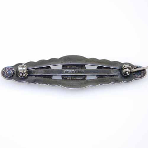 Vintage Genuine Turquoise And Sterling Bar Pin 1940S Cart2cart The Best Vintage Clothing