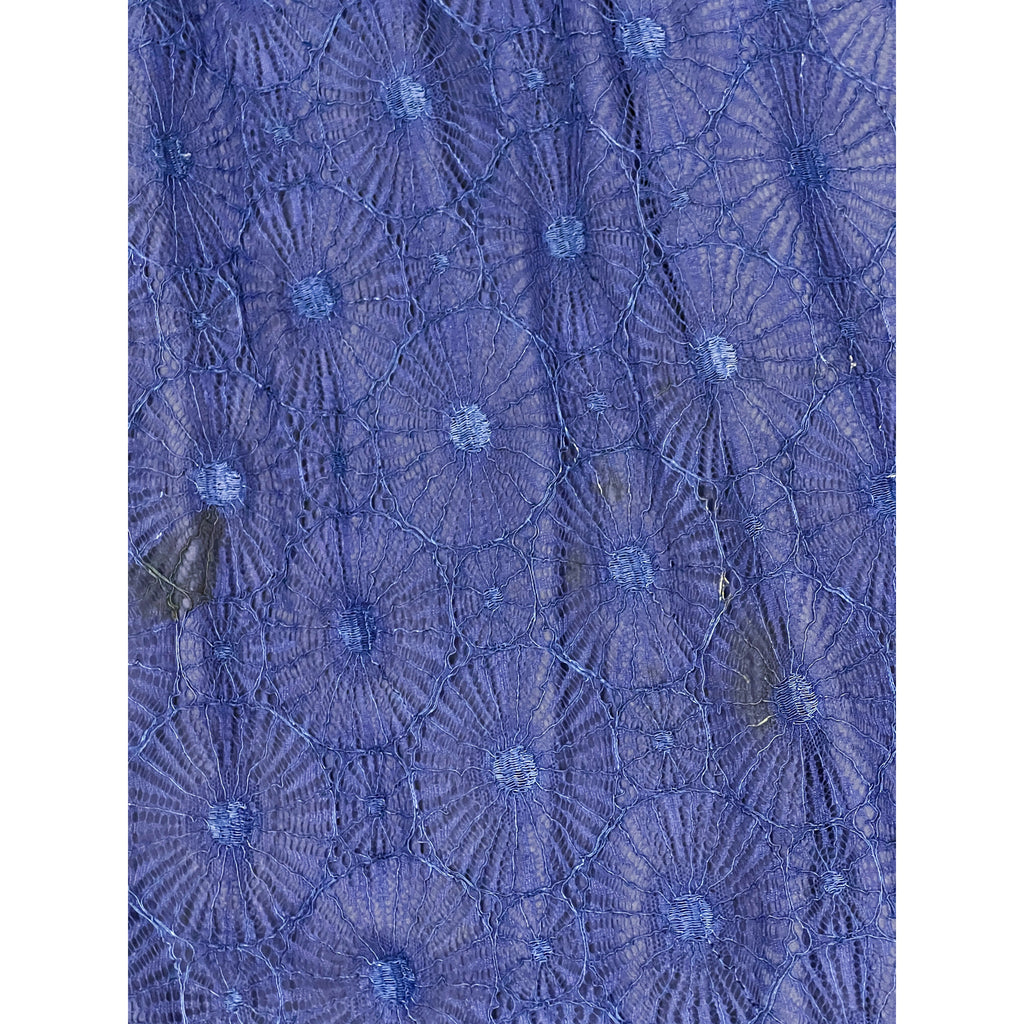 Vintage ART Deco Bright Blue Spider Web Lace Bias Cut Gown 1930s 38-36-46 Women's,New Arrivals The Best Vintage Clothing