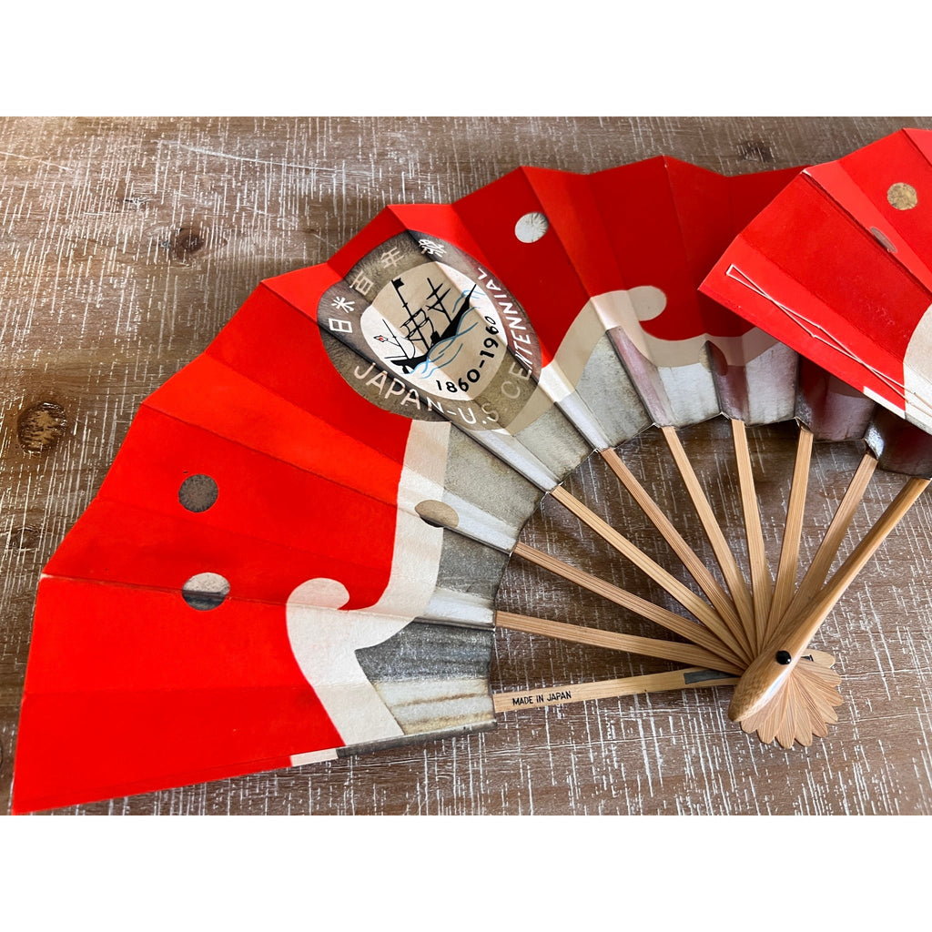 Vintage Japan-Us Centennial Folding Fans Provenance Cart2cart The Best Vintage Clothing