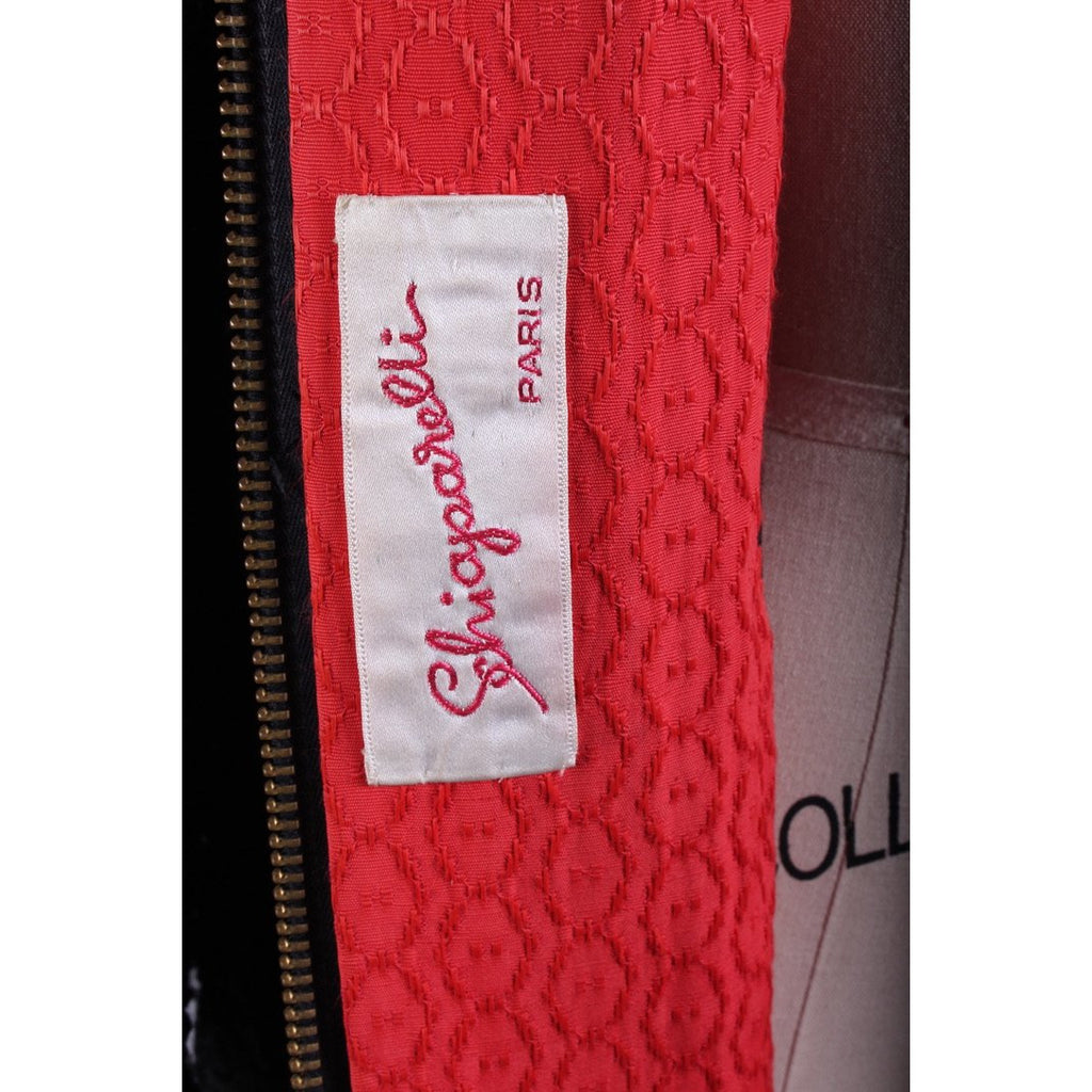 Vintage Schiaparelli Black Persian Lamb Jacket Coat Womens L XL Zip Front Red Lining coat The Best Vintage Clothing