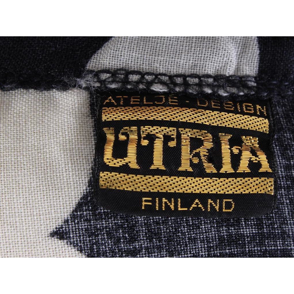 Vintage 1970s Utria Finland Wool Voile Black & White Maxi Peasant Dress O/S marimekko The Best Vintage Clothing
