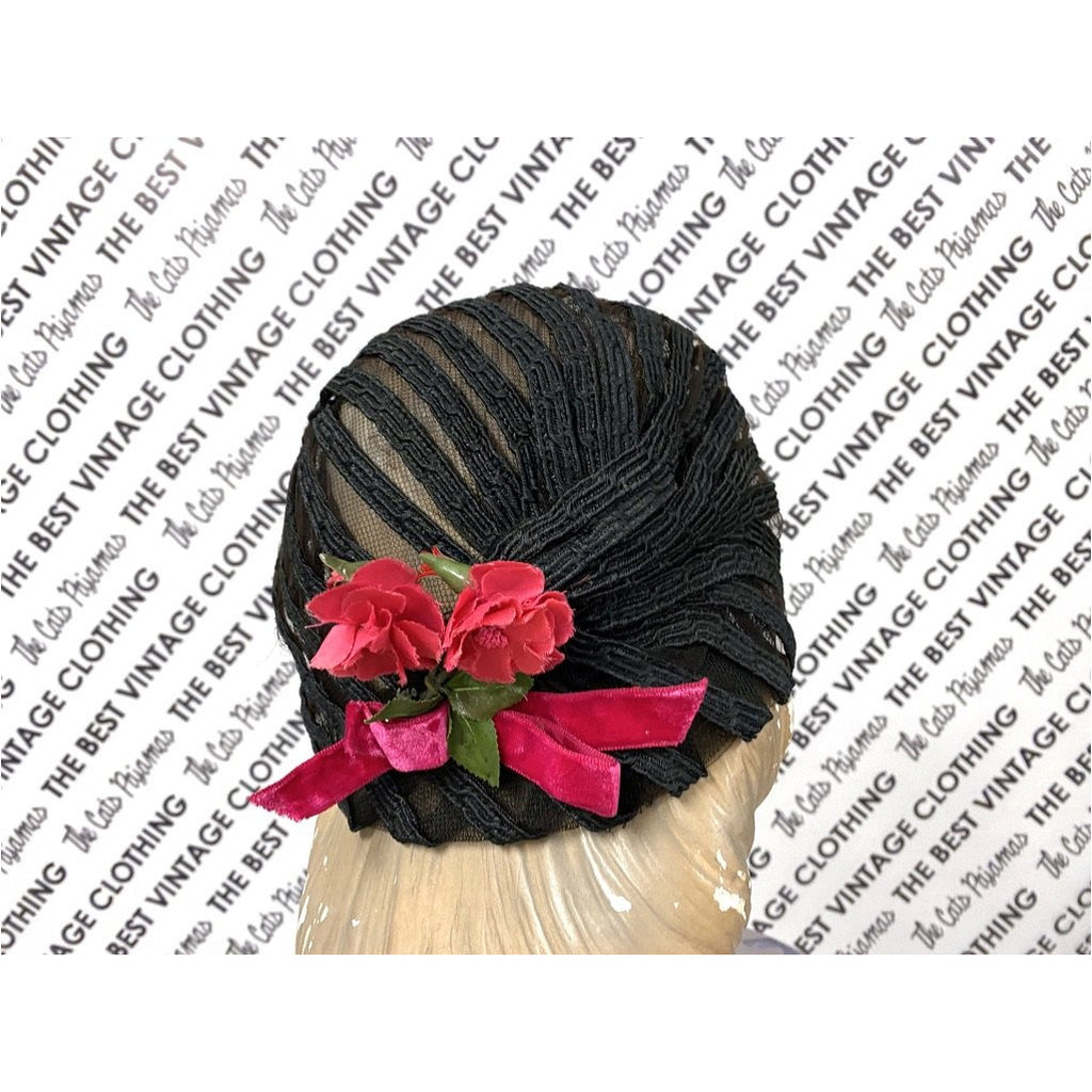 Lilly Dache Boutique Horsehair Straw Modified Cloche Hat 1930s/40s RARE Hats The Best Vintage Clothing