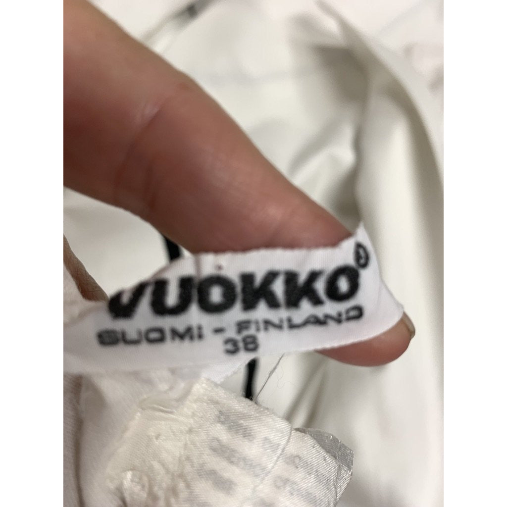 Vintage Vuokko Tent Dress White w/ Black Single Line Sz 38 S/M 1970s marimekko The Best Vintage Clothing