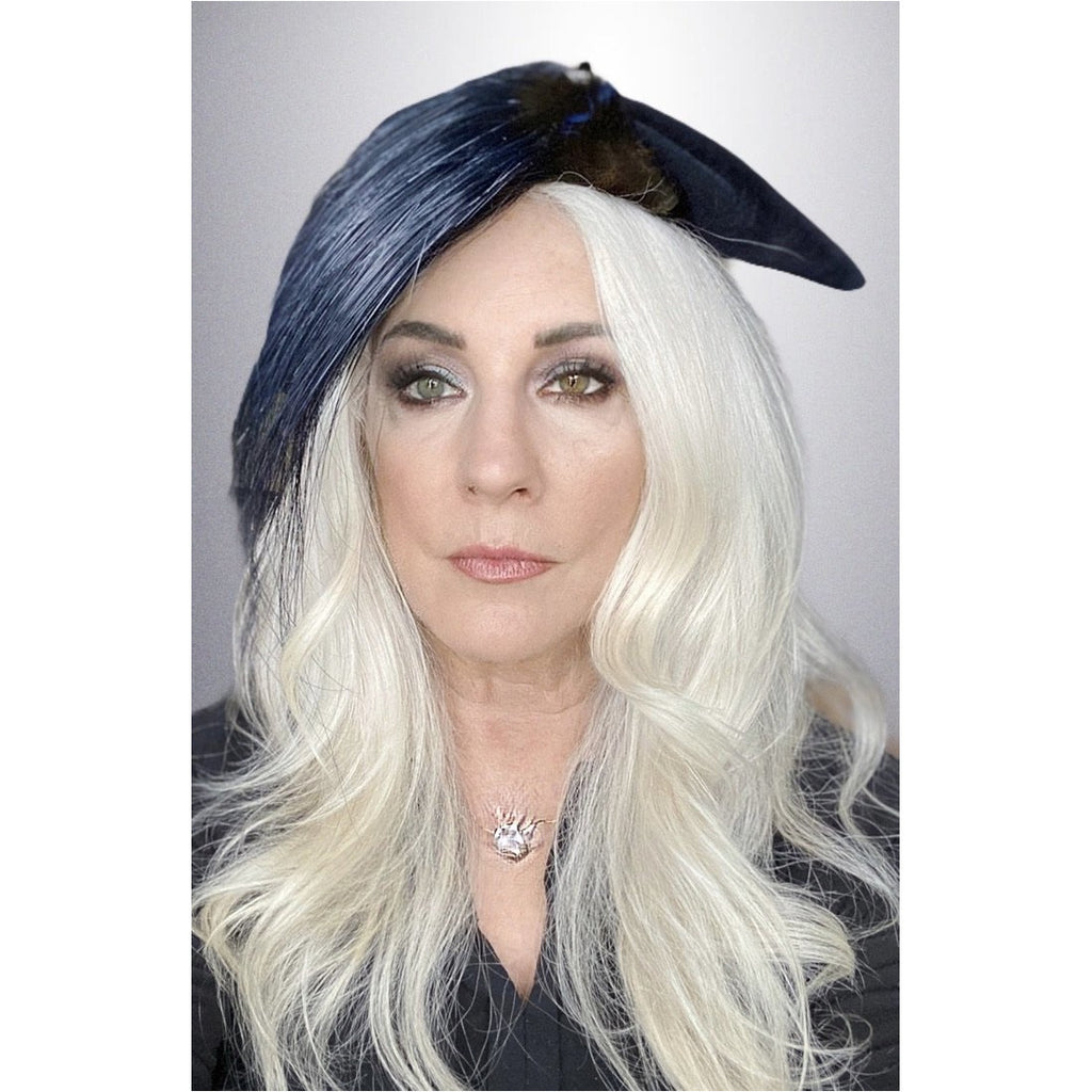 Vintage Ladies Hat Sweeping Feathers Reproduction Rose Valois Paris 1940s Hats,New Arrivals The Best Vintage Clothing