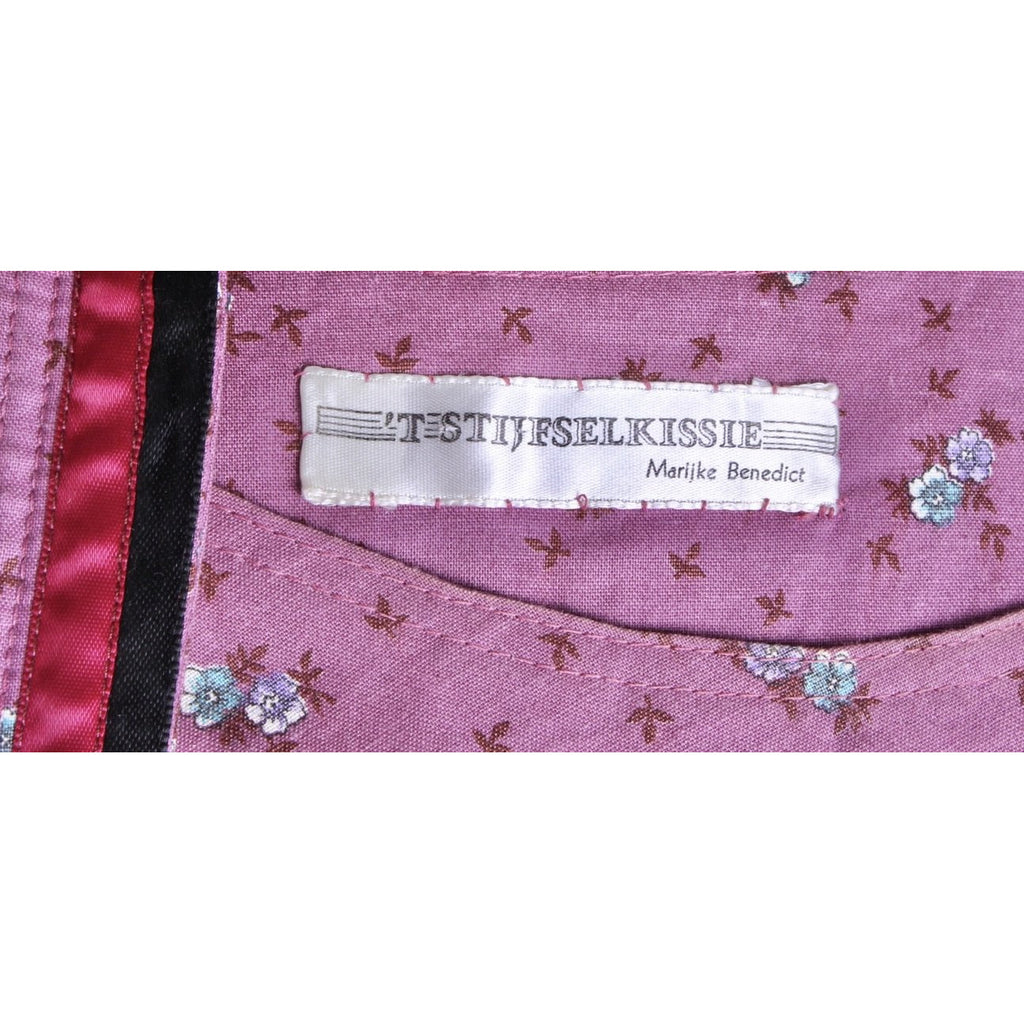 Vintage 2 PC Skirt Set Stijfselkissie 1970S Marijke Benedict Mixed Prints in Plum M/L Cart2cart Stijfselkissie