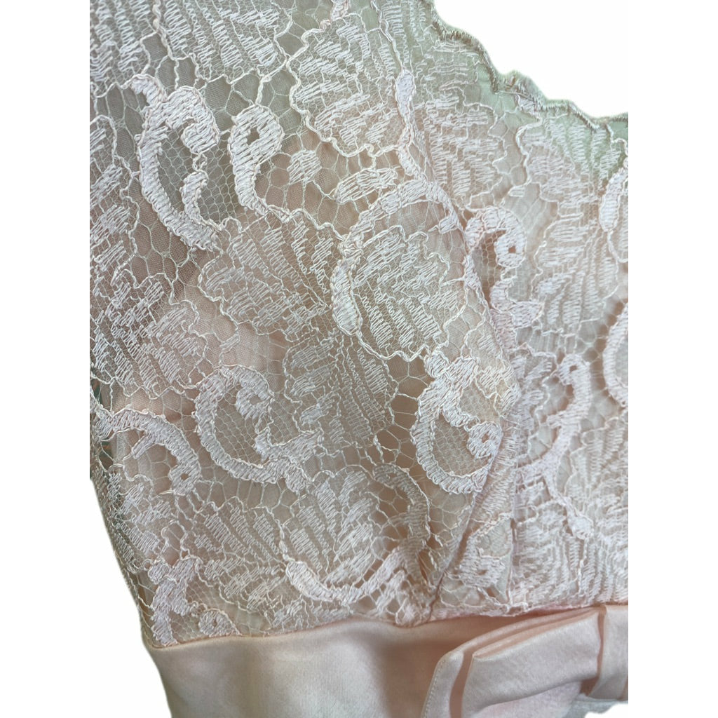 1950's Vintage Pink Dress Prom Party Full Skirt Rockabilly Nylon Sz XS Dresses The Best Vintage Clothing