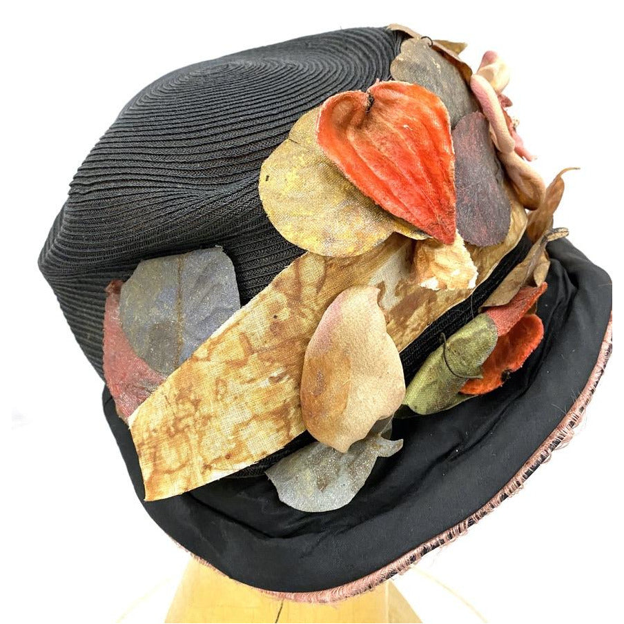 Antique Cloche Hat 1920s Flapper Flowers Straw Style Square New York Paris Large New Arrivals The Best Vintage Clothing