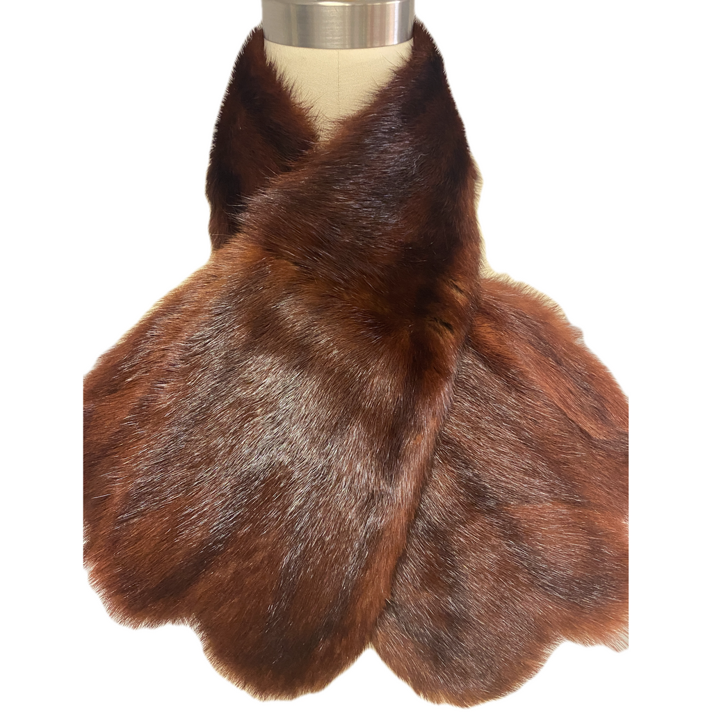 Vintage Fur Scarf 1930s-40s Pass Thru Red Squirrel 38" Very Unique! fur scarf The Best Vintage Clothing