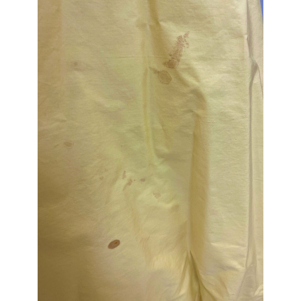 Vintage 1940s Yellow Cotton Wrap Robe Housecoat Blue Butterfly Applique M Robes The Best Vintage Clothing