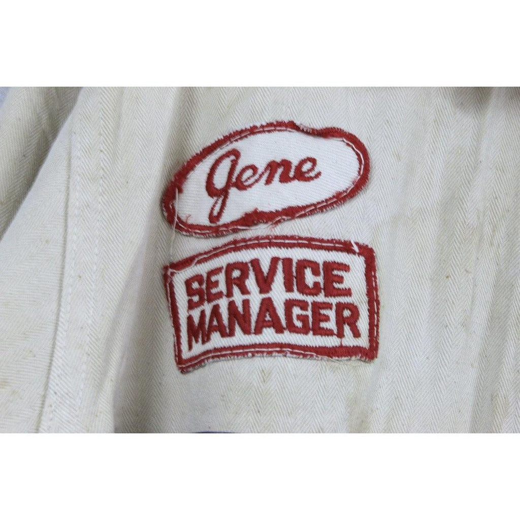 Vtg 40’s Chrysler Auto Mechanic Shop Coat Sz 38 Sanforized Cowden Herringbone Men's Vintage The Best Vintage Clothing