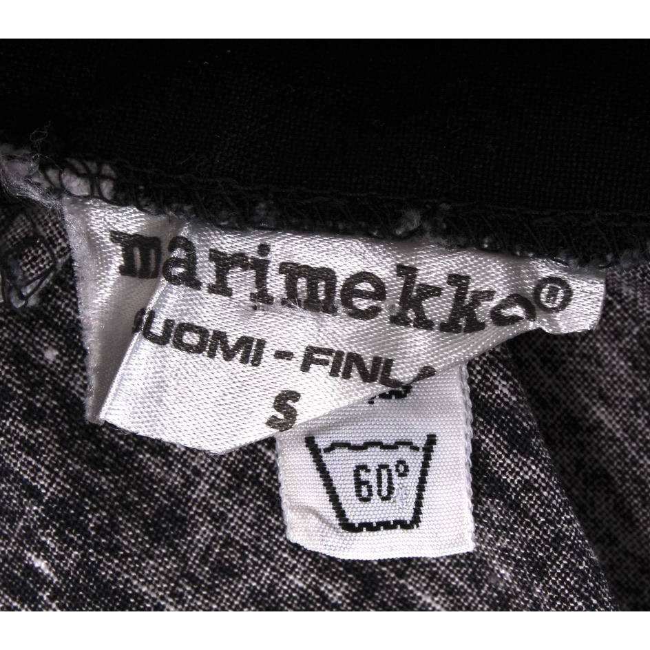 VTG Marimekko ”Pivo” by Katsuji Wakisaka 1975 BLACK/ White Cotton Kaftan Maxi S marimekko The Best Vintage Clothing