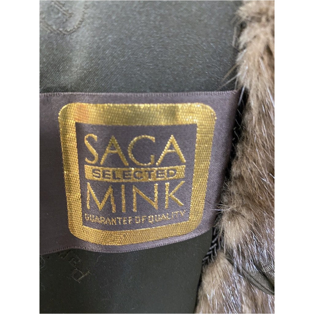 VTG Pierre Cardon Saga Mink Fur Coat + Matching Hat Womens M/L/XL Gorgeous Mid Calf 1950s coat The Best Vintage Clothing