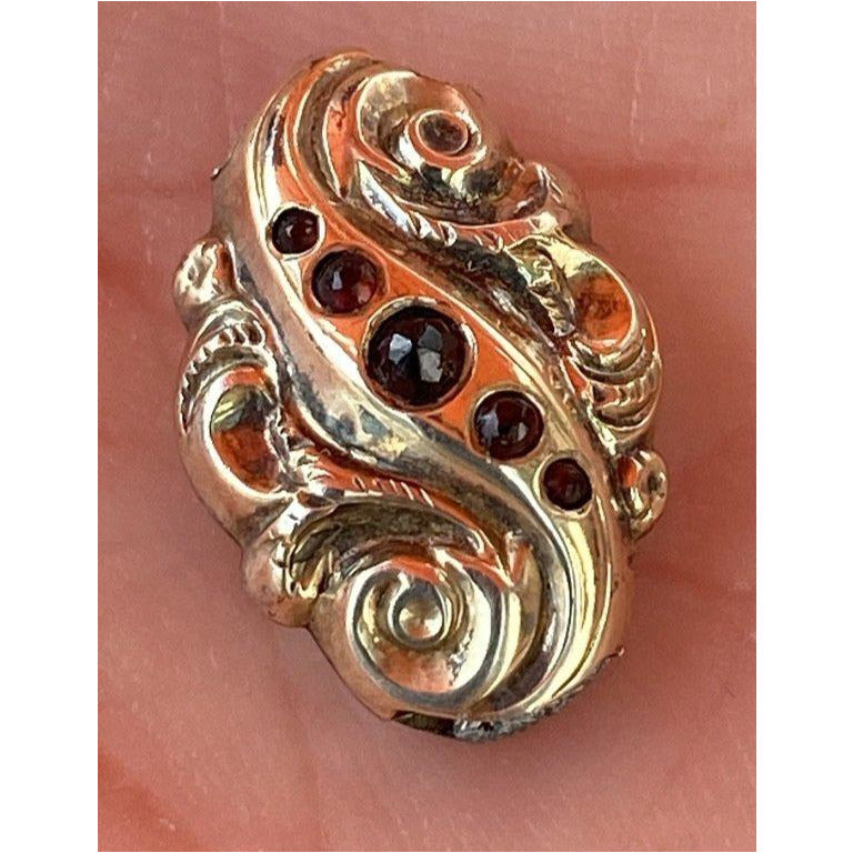 Antique Gold & Ruby Watch Chain Slide Victorian Cart2cart The Best Vintage Clothing