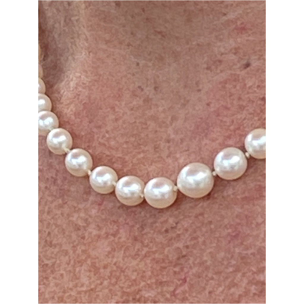 Vintage Necklace Genuine 3-5mm Pearls W 10K Clasp Jewelry The Best Vintage Clothing