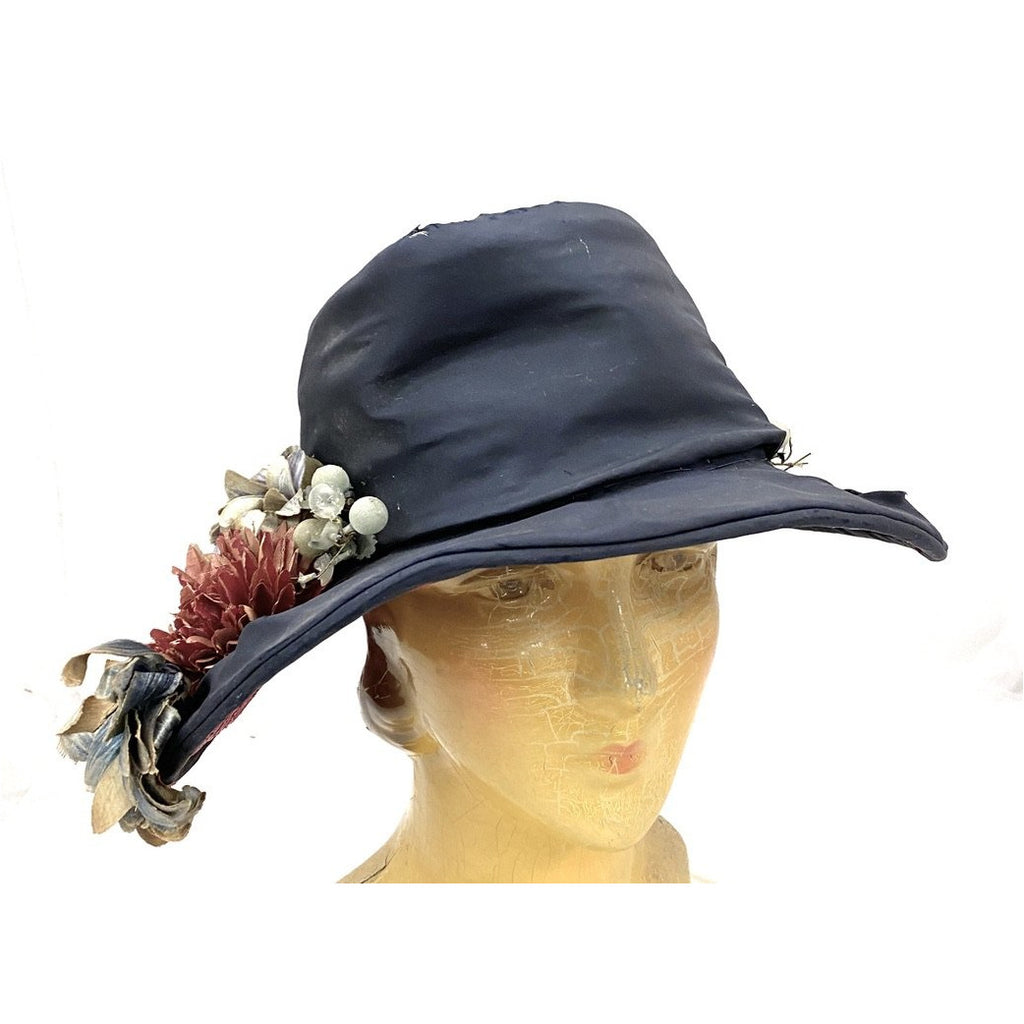 Antique Brimmed Cloche Hat 20s Flapper Flowers Straw Tenne New York Paris Large New Arrivals The Best Vintage Clothing