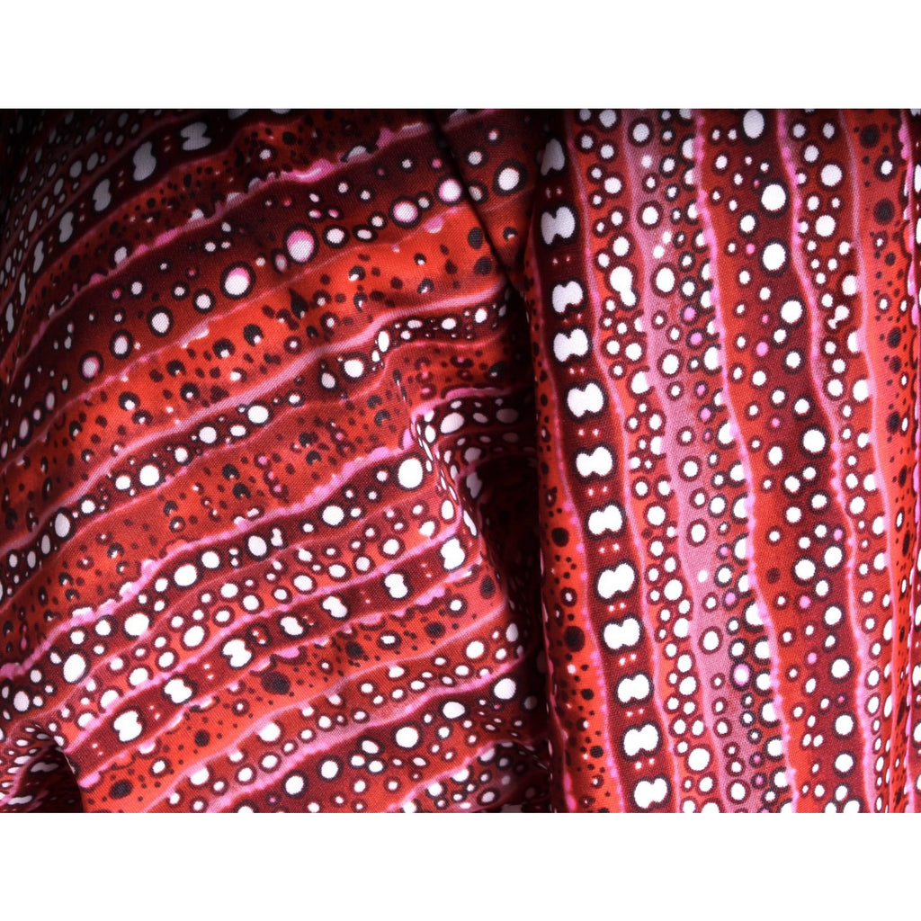 Retro vtg 1970s Francis X Shirt Dress M/L Pink Red Bubbles Neck Bow Polyester The Best Vintage Clothing