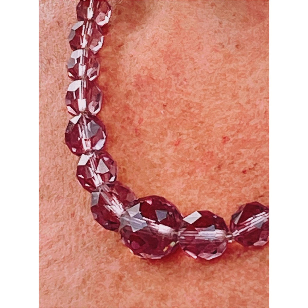 Vintage Amethyst Crystal Necklace 17" Graduated 1940S Jewelry The Best Vintage Clothing