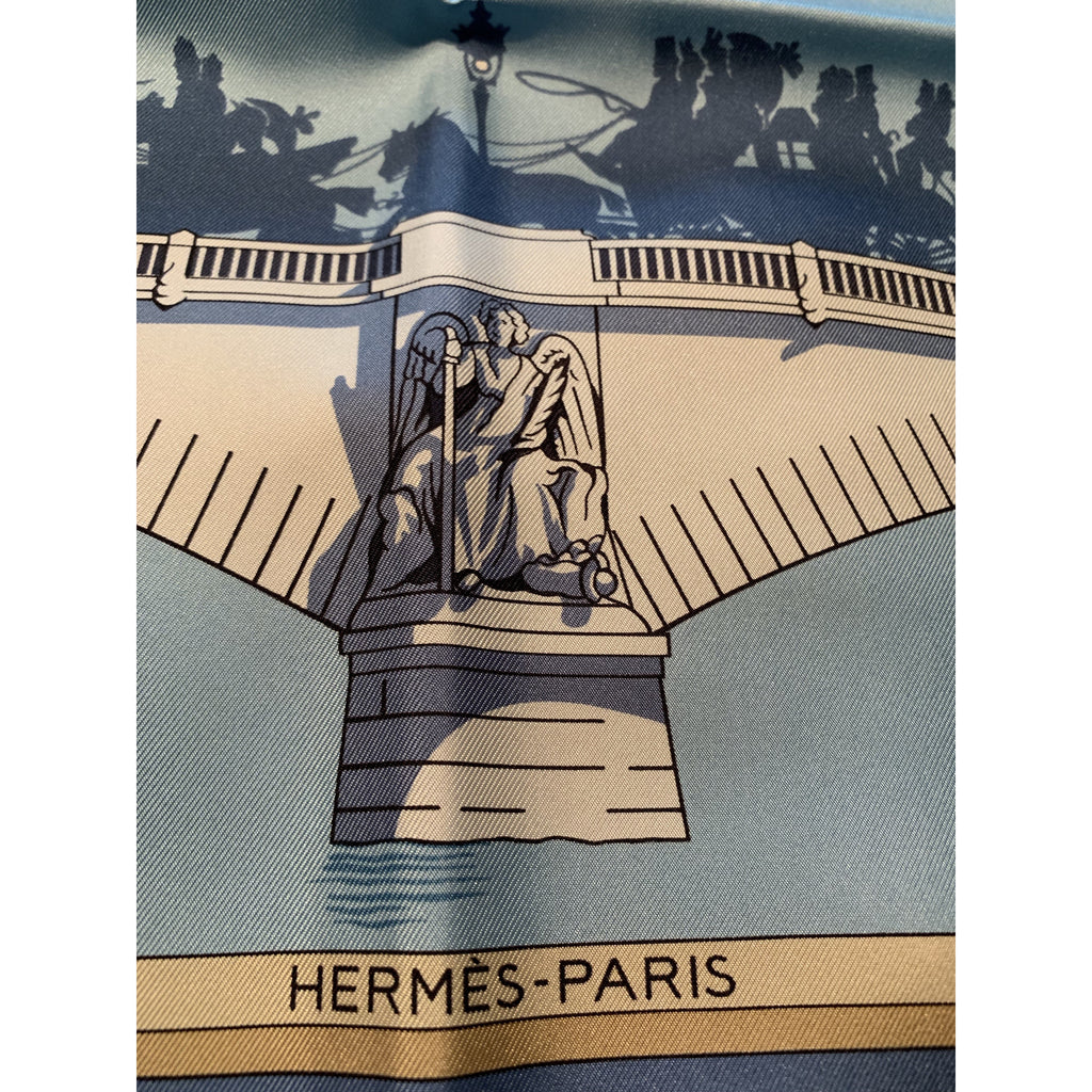 Hermès silk scarf NIB Les Ponts 35” Silk Gift Box Retired The Best Vintage Clothing