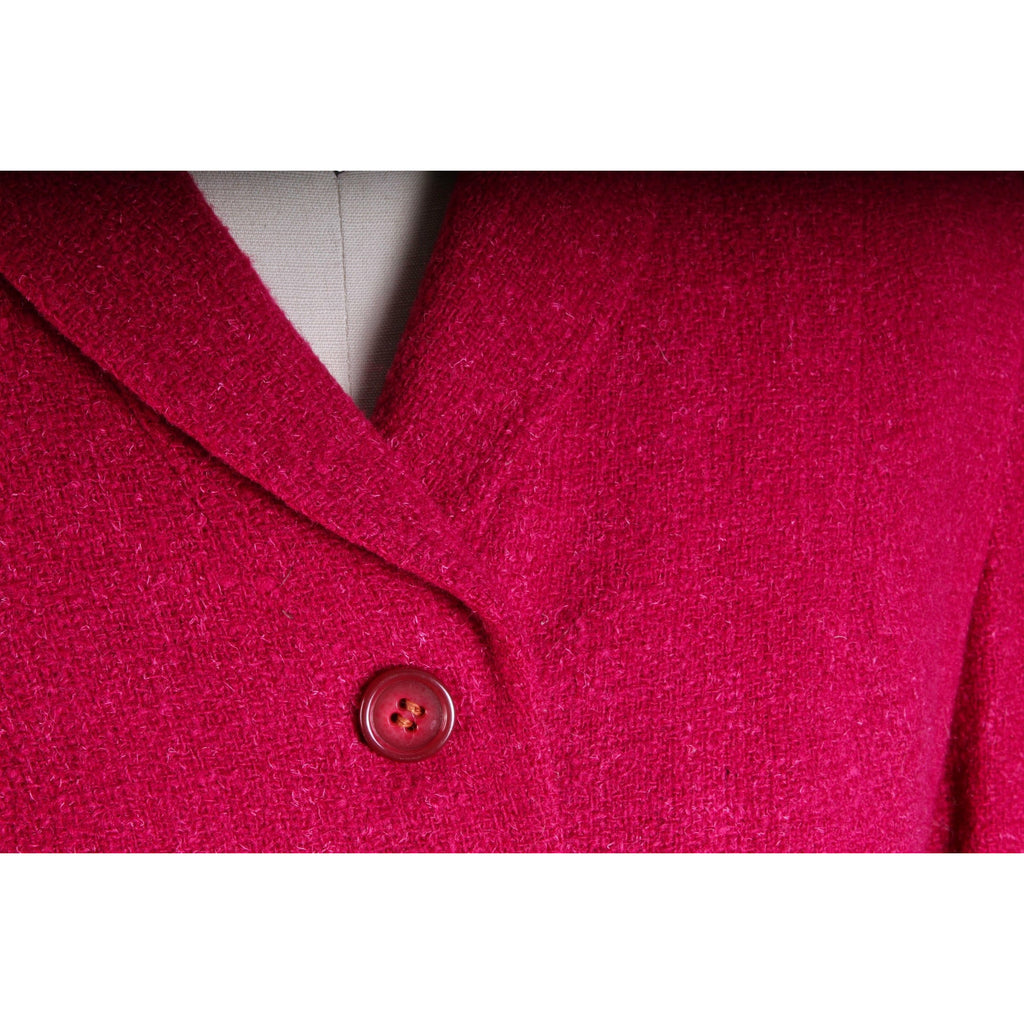 Vintage Raspberry Nubby Wool Fitted 40s 50s Suit Jacket Small Womens Coats & Jackets The Best Vintage Clothing