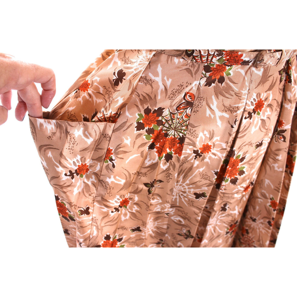 VTG 1950s Spiderweb Print Dress & Matching Lined Linen Coat Rockabilly Holiday Regency NWT Sz S 36-18-Free The Best Vintage Clothing