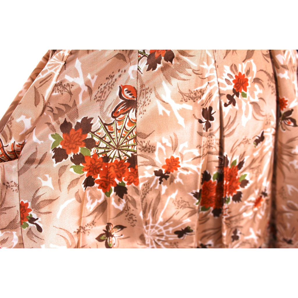 VTG 1950s Spiderweb Print Dress & Matching Lined Linen Coat Rockabilly Holiday Regency NWT Sz S 36-18-Free The Best Vintage Clothing