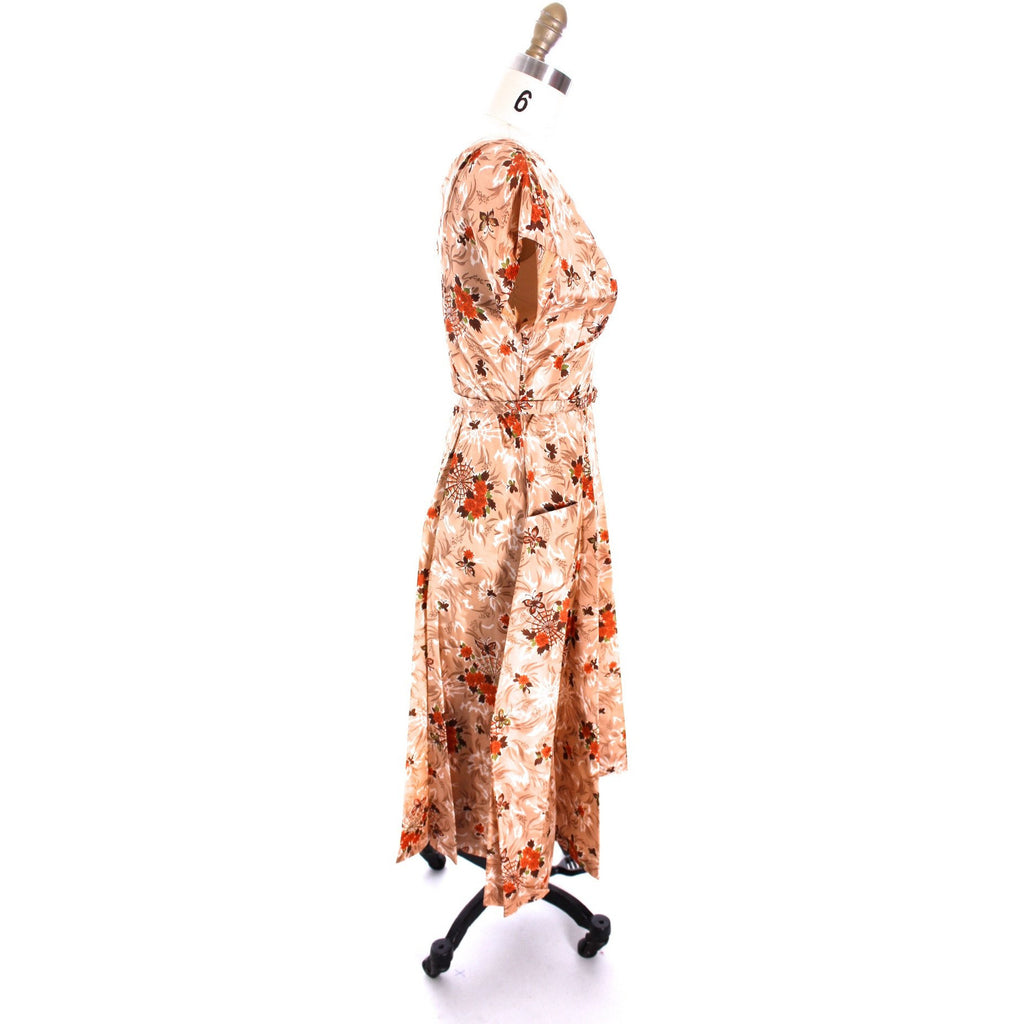 VTG 1950s Spiderweb Print Dress & Matching Lined Linen Coat Rockabilly Holiday Regency NWT Sz S 36-18-Free The Best Vintage Clothing