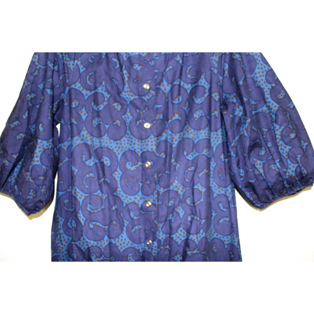 Rare 1963 Marimekko Love Letter Rakkauskirje Tarha Pattern Purple Blue Annika Rimala Vintage Maxi Dress 38/10 marimekko The Best Vintage Clothing