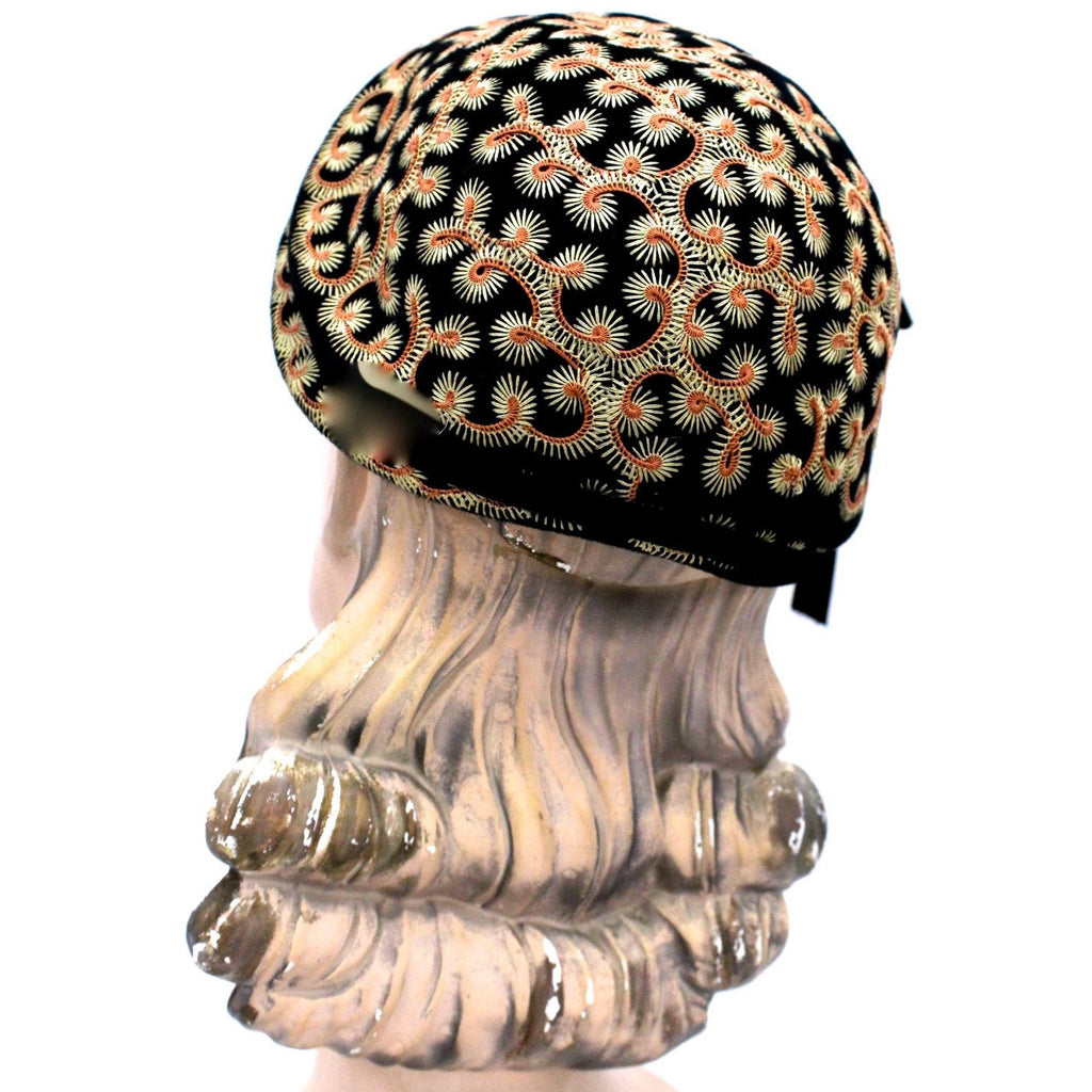 Vintage Hat Jack O'Connell Russ Russell Embroidered Black / Copper 1950S Hats vendor-unknown