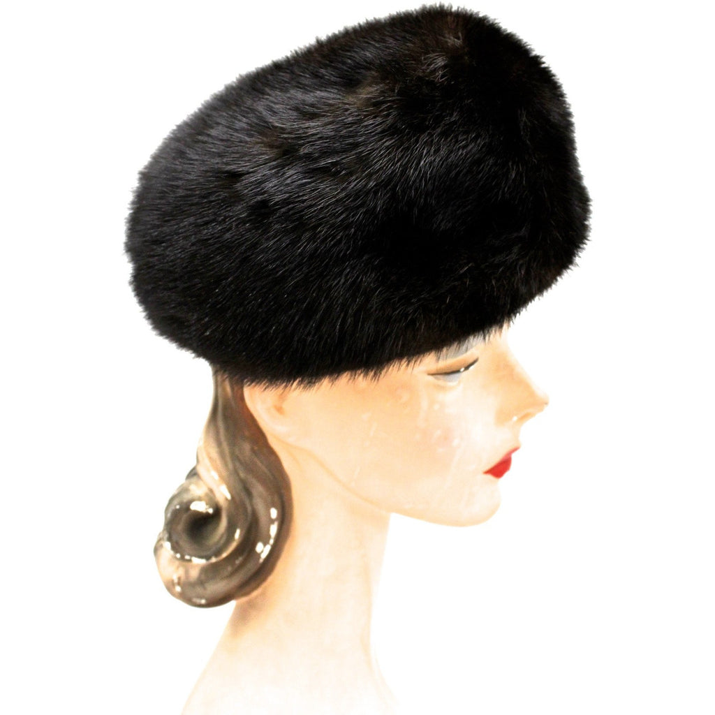 Fabulous Blackglama Black Ranch Mink Full Length Coat Sable Collar Large- Free Matching Hat The Best Vintage Clothing