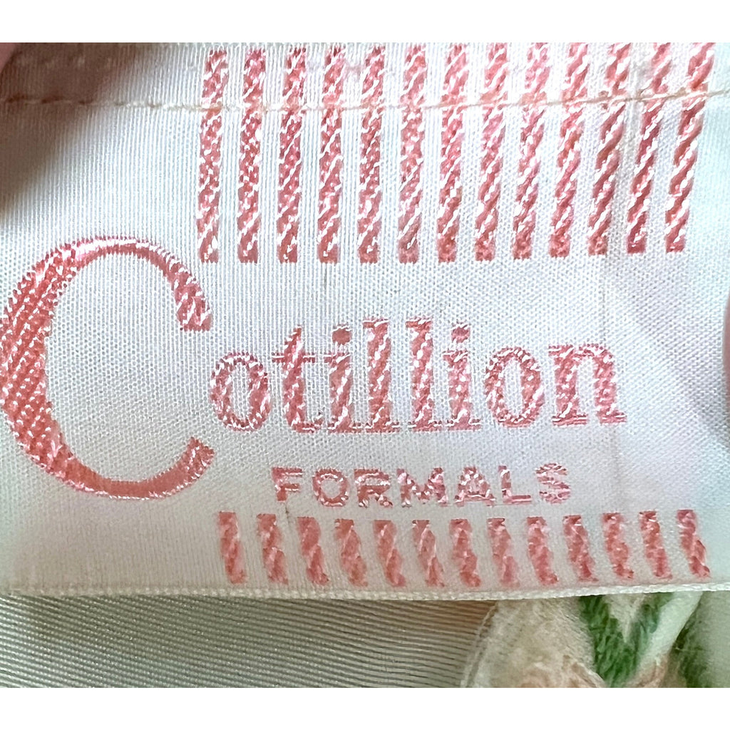 Vintage 1950s Dress MCM Pale Yellow Embroidered Skirt XS Cotillion Full SKirt dresses The Best Vintage Clothing