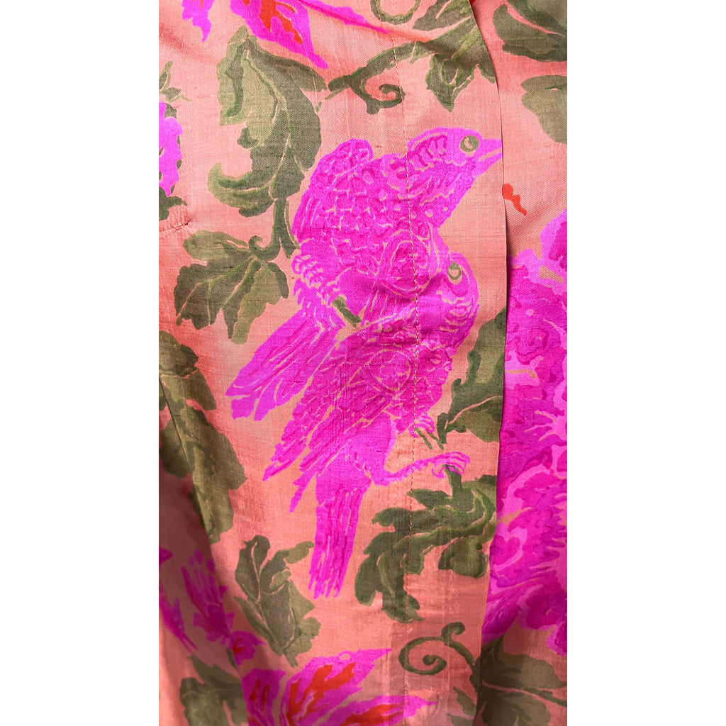 Vintage Calypso Colorful Mod Silk Tunic 1960s M/L tops The Best Vintage Clothing